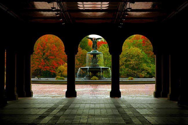 Bethesda Fountain is an essential stop on any Central Park walking tour